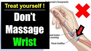 Thumb wrist pain relief How to fix De quervains Tenosynovitis [upl. by Adnowat]