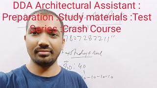 DDA Architectural Assistant Preparation Test Series Study materials Crash course [upl. by Adliw329]