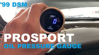 Installing ProSports Oil Pressure Gauge  99 DSM [upl. by Slifka]