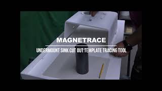 Magnetrace undermount sink cutout template tracing tool [upl. by Elvah]