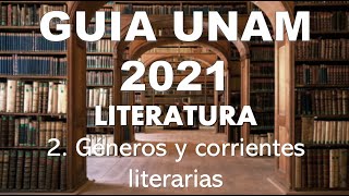 LITERATURA 2 GÉNEROS Y CORRIENTES LITERARIAS  GUÍA UNAM 2023 [upl. by Petromilli]