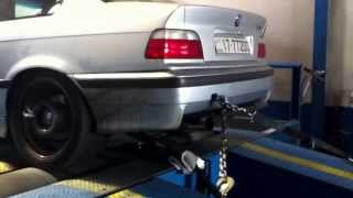 BMW E36 1JZ ENGINE SWAP ANTI LAG ON DYNO [upl. by Terrej]