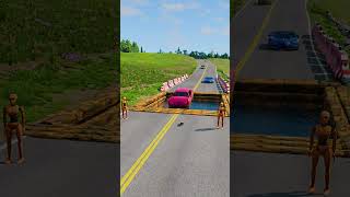 Cars vs Big Water Pit 2 BeamNG Drive [upl. by Gershon]