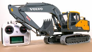 RC HYDRAULIC EXCAVATOR VOLVO EC160E UNBOXING FIRST TEST SCALE 114 RTR FULL METAL 10 KG WEIGHT [upl. by Keary]