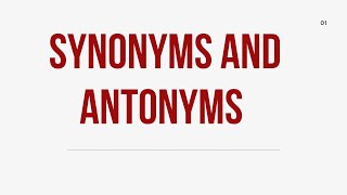 SYNONYMS vs ANTONYMS  Meaning  How to answer Synonyms and Antonyms Questions in any Exams [upl. by Anigar]