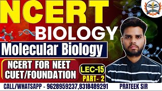 NCERT Biology Classes 2024  Molecular Biology  NCERT Complete Preparation for NEET  CUET  NCERT [upl. by Aelanej]