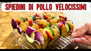 Spiedini di pollo veloci in friggitrice ad aria [upl. by Revell]