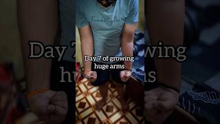 Day 7 of growing huge arms forearms armwrestling biceps veins hands gym workout bigarms [upl. by Adnarahs]