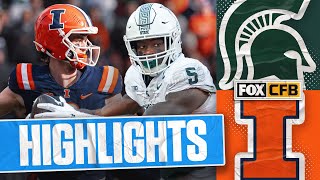 Michigan State Spartans vs Illinois Fighting Illini Highlights  FOX College Football [upl. by Sivam446]