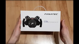 Fanatec CSL Universal Hub V2  Clubsport Wheel Rim 320 Leather Unboxing 2024 ASMR [upl. by Llenrev]