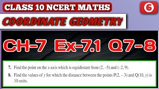 Class 10 Maths Chapter 7 Coordinate Geometry Ex71 Q78 NCERT CBSE [upl. by Nette]