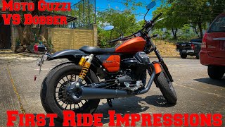 Moto Guzzi V9 Bobber Sport First Ride Impressions [upl. by Anoit394]