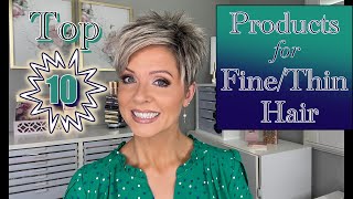 Top 10 Products for FineThin Hair [upl. by Nnahgaem950]