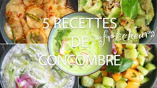 5 Recettes Fraîcheur A Base de Concombre 𑁍 Pankaj Sharma [upl. by Adiazteb]