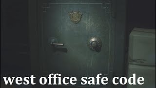 Resident Evil 2 Remake  West Office Safe Code [upl. by Nawuj254]