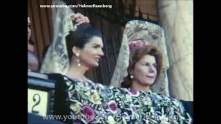 April 21 1966  Former First Lady Jacqueline Kennedy at the Bullfights in Seville Spain [upl. by Reagan]