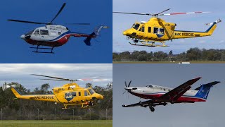 RAC Rescue Helicopters amp RFDS Aircraft  Jandakot WA  12 August 2023 [upl. by Krenek]