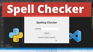 Spell Checker application using Tkinter Python in Visual Studio Code tutorial python vscode [upl. by Suirred562]