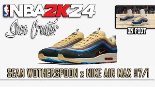 NBA 2K24 Shoe Creator  How to make Sean Wotherspoon x Nike Air Max 97 [upl. by Wiles101]