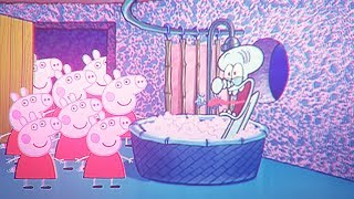 Squidward is invaded by a million Peppas 🐙 🐷 [upl. by Aiket68]