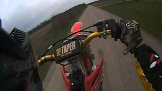 5th gear full power wheelies cr250 randy groulx [upl. by Medea743]