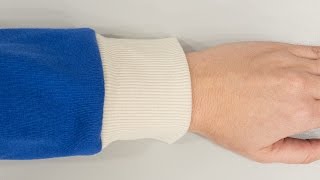 How to Sew a Knitted Sleeve Band  Cuff [upl. by Dominic]