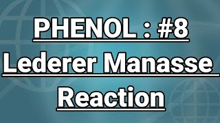 PHENOL 8  Lederer Manasse Reaction with Mechanism organicchemistry phenol [upl. by Athalla]