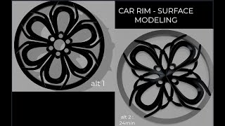 Car Rim 3 Surface Modeling [upl. by Ambrogio29]