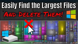 How to Easily Find the Largest Files in Windows 10 and delete them [upl. by Ellerey496]