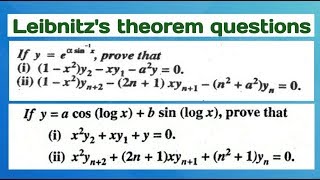 Leibnitz theorem questions  leibnitz theorem examples by study with kumar keshav [upl. by Ariahs]