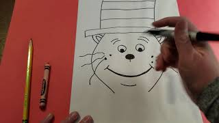 Directed drawing of Cat in the Hat [upl. by Sug]