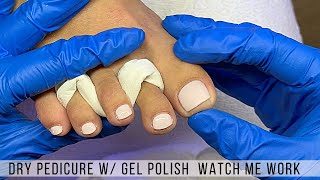 Pedicure with Gel Polish  Manucurist Green Flash Watch Me Work [upl. by Assilat]