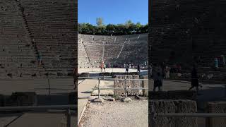 A View from the Top of the Ancient Theatre of Epidaurus in Greece [upl. by Suoirad]