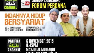 LIVE 061115 FORUM PERDANA  INDAHNYA HIDUP BERSYARIAT [upl. by Oniskey636]