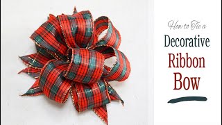 How to Make a BOW from Wired Ribbon  Easy DIY Gift Bows  Christmas Decor [upl. by Bell]