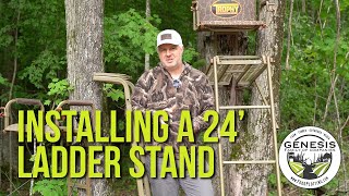 Installing a 24 FOOT Ladder Stand [upl. by Michael]