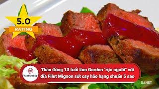 Thần đồng 13 tuổi làm Gordon rợn người với dĩa Filet Mignon sốt cay chuẩn 5 sao  Vua Đầu Bếp Mỹ Nhí [upl. by Yemrej]