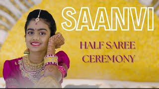 SAANVI HALF SAREE CEREMONY BY PADMAJA STUDIO  BHIMAVARAM  9849535450  4K [upl. by Noxin]