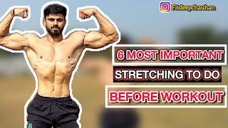 6 Most important Stretching Before Workout [upl. by Bank]