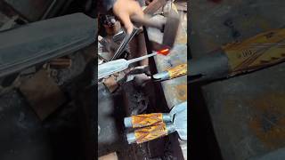 Manual forging tool handle installation [upl. by Luoar]