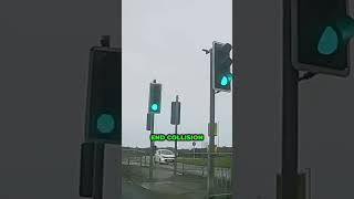 A Driver Moving At A Slow Speed Suddenly Breaks Abruptly  car dashcam road [upl. by Miriam]