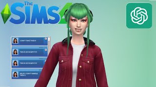 The Sims 4 but AI Makes All Decisions for Me [upl. by Nilpik]