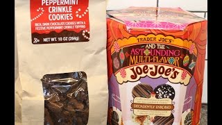 Trader Joe’s Chocolate Peppermint Crinkle Cookies amp Astounding MultiFlavor JoeJoe’s Review [upl. by Aicilef]