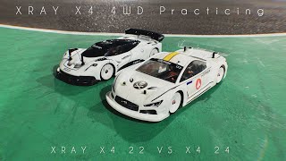 XRAY X4 2022 VS 2024 with HOBBYWING 160a 135T Brushless Motor TSW RACING TRACK 天水圍公園遙控車場 Touring [upl. by Noelyn]