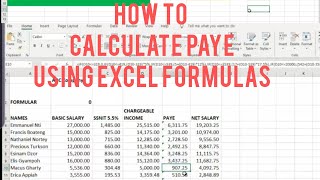 PAYE Income Tax Excel Formula [upl. by Chung296]