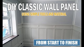 DIY Classic wall panel that anyone can build with simple tools [upl. by Tirb]