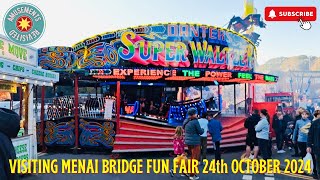 Menai Bridge Funfair 24th October 2024 Danters Wallis Whites Fairground [upl. by Jacky871]