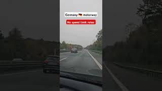 The Germany 🇩🇪 motor way with no speed limit rules  drive as fast as your car speeds [upl. by Yusem]