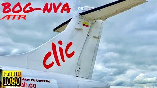 TRIP REPORT Clic Air ATR 72600  Bogotá  Neiva  Fuerte Aterrizaje por Vientos HD [upl. by Helmer]