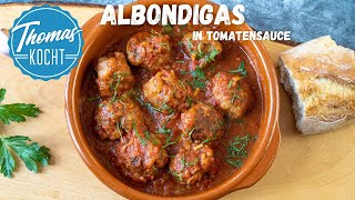 Albondigas in Tomatensauce  spanische Hackbällchen [upl. by Yesnil]